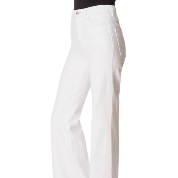 J Brand Joan High Rise Wide Leg Jean in White Size 31 - Picture 12 of 13